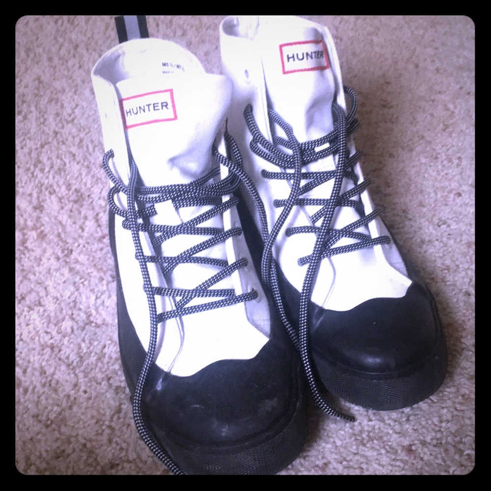 Target Hunters white w/ black rubber soles